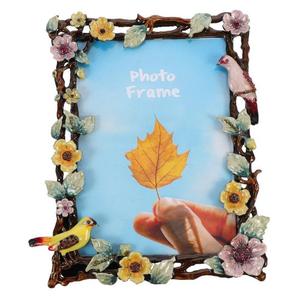 

frames retro flower and bird frame 6inch po desk ornament housewarming gift
