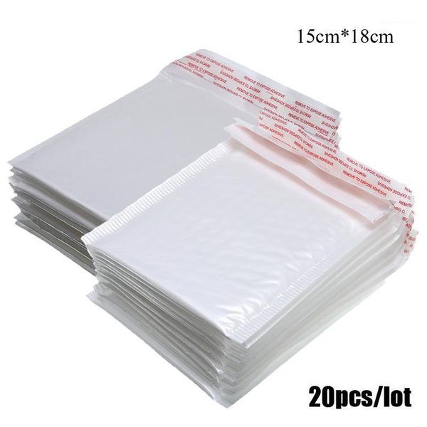 

pcs/lot 15*18cm white bag foam envelope foil office packaging moistureproof vibration with bubble mailing bag1