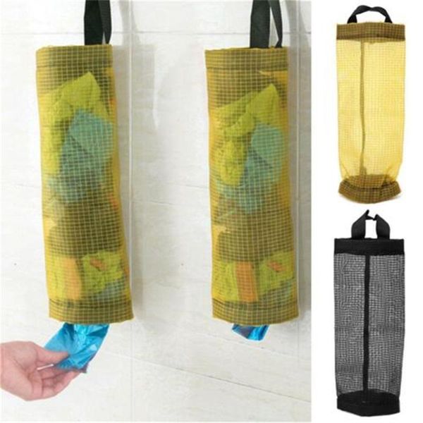 

storage bags 2 colors home grocery bag holder wall hanging kitchen dispenser plastic organizer