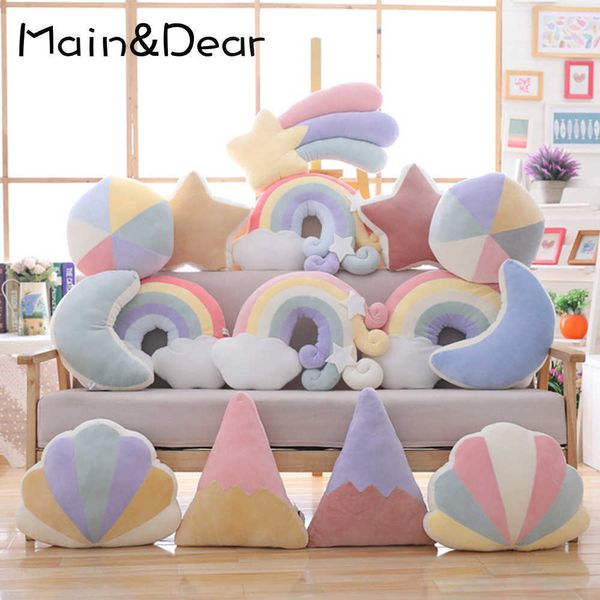 Kreativer Kissen Star Moon Regenbogen Home Dekoration Kissen Kissen Sofa Kissen Kissen Kopfstütze Dekorationen Party Geschenk für Kid 210716