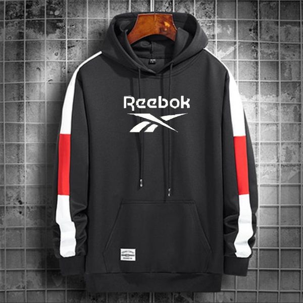 

men's hoodies & sweatshirts 2021 men leisure exercise jogging breathable loose in spring and summer fashion color matching fleece, Black
