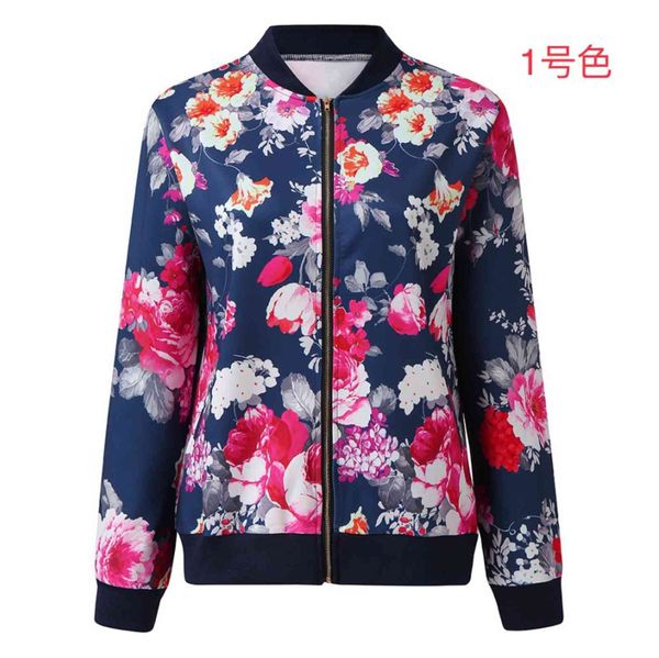 

2021 new autumn winter round neck printed short coat women's et, Black;brown