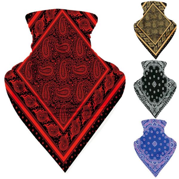 

scarves d outdoor breathable retro geometric printing uv protection sun bike cycling face cover bandana scarf windproof, Blue;gray