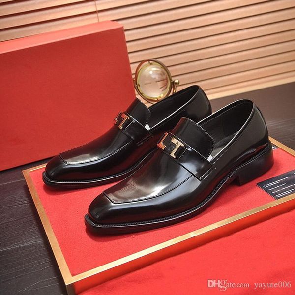 

classic business men's dress shoe fashion elegant formal wedding shoes designer men slip on office oxford shoes for men luxury men, Black