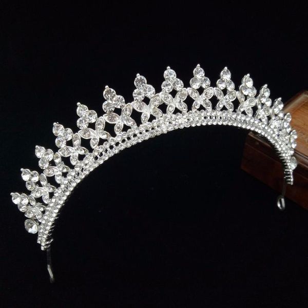

19 designs crystal wedding bridal tiara crowns for women princess hair ornament fashion bride headpiece hair jewelry acc jllqyp, Silver