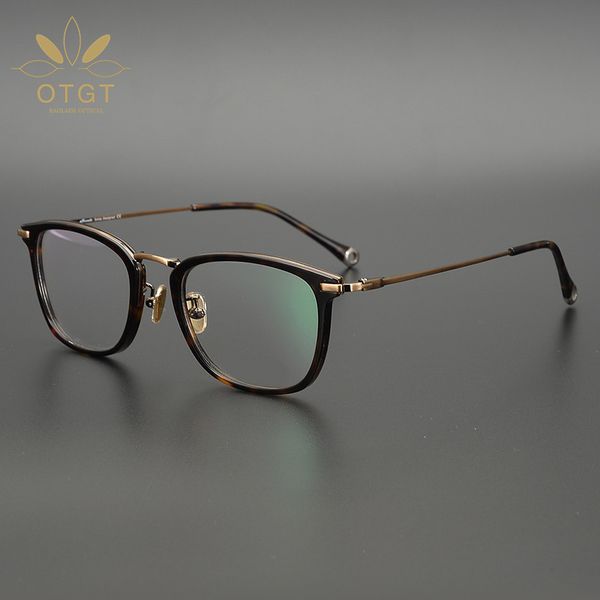 

designer sunglasses japanese manual touch up plate medium gold glasses square ultra light eyeglass frame, White;black
