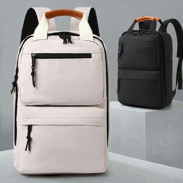 

backpack solid color men's simple harajuku school girl boy oxford labbag double use handle mochilas unisex
