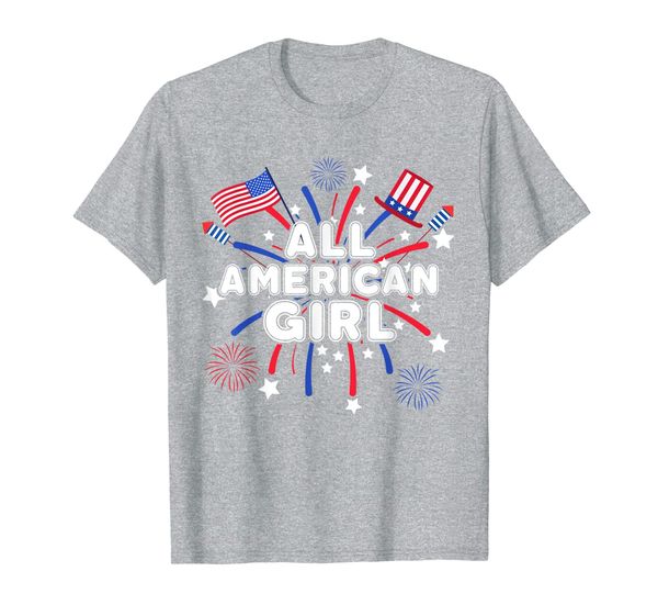 

All American Girl Cute Patriotic 4th Of July T-Shirt, Mainly pictures