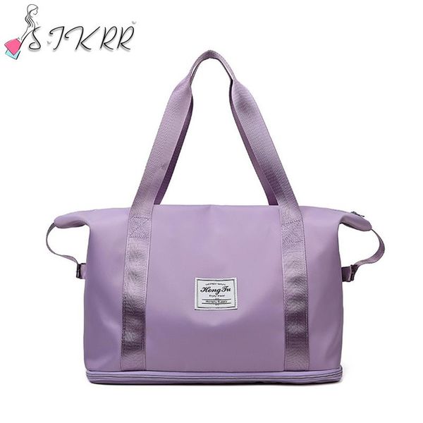 

duffel bags s.ikrr luxury designer weekender travel bag nylon handbags carry on luggage dry wet separation multi-function sports fitness
