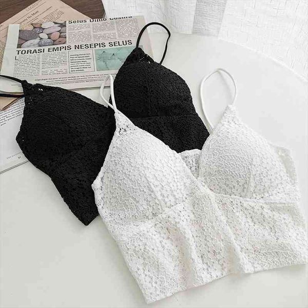 

fashion inside and outside women camis wear lace camisole slim short bottoming crop wx40, White
