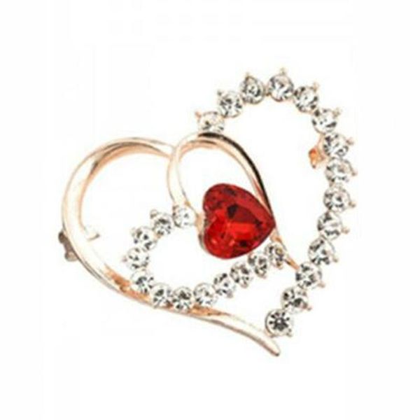 

pins, brooches large love shape crystal heart for women clothing accessories pins metal fashion jewelry gift wholesale, Gray