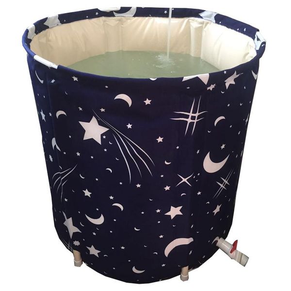 

bathing tubs & seats small bathroom bath barrel folding household whole body bathtub thermal
