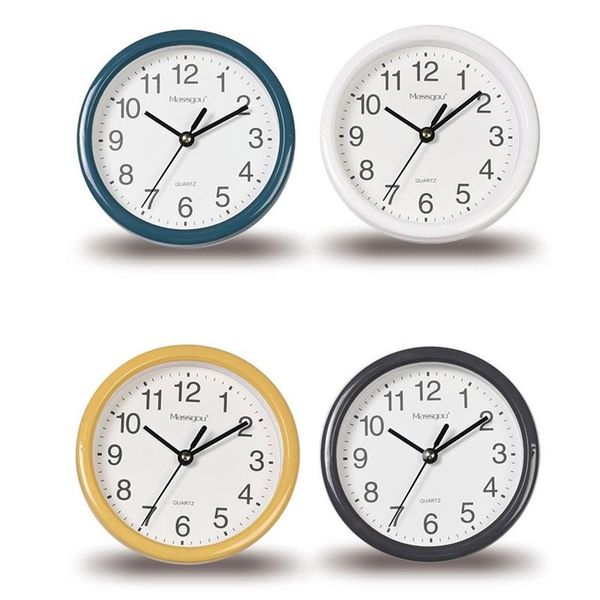 

15cm small wall clocks classic simple thick border no tick mute hanging watch clock cute deskstudent dormitory home decor
