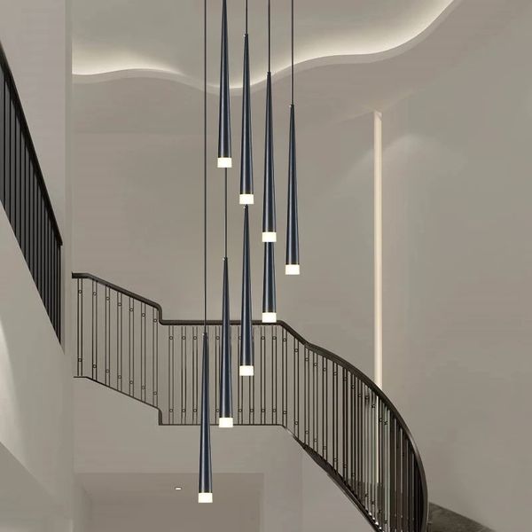 

led long downlight pendant lamps individual creativity modern dining room chandelier stair light kitchen chandeliers bar chandelier