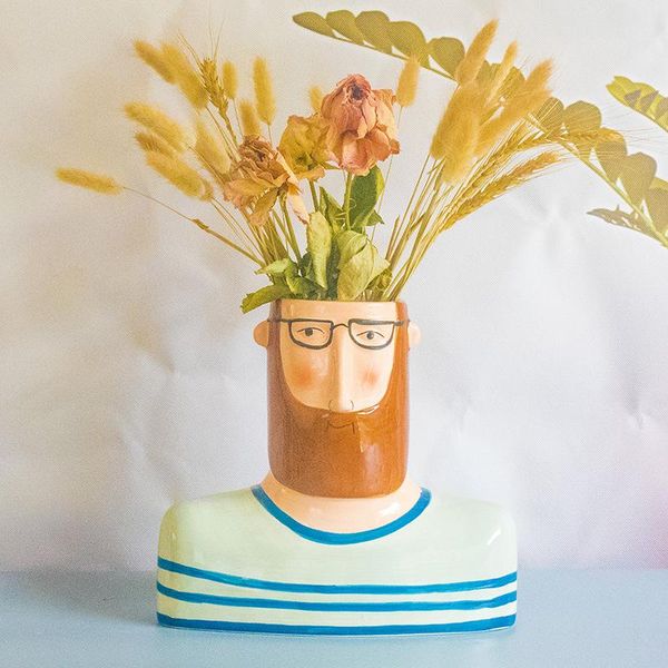 

vases ceramic small plant vase modern table nordic aesthetic living room flower deco maison decoration accessories dl60hp