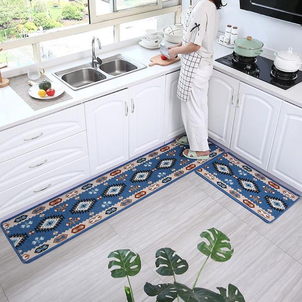 

carpets nordic waterproof oil-proof kitchen mat geometric entrance door decor pvc dirt-resistant bathroom blanket non-slip