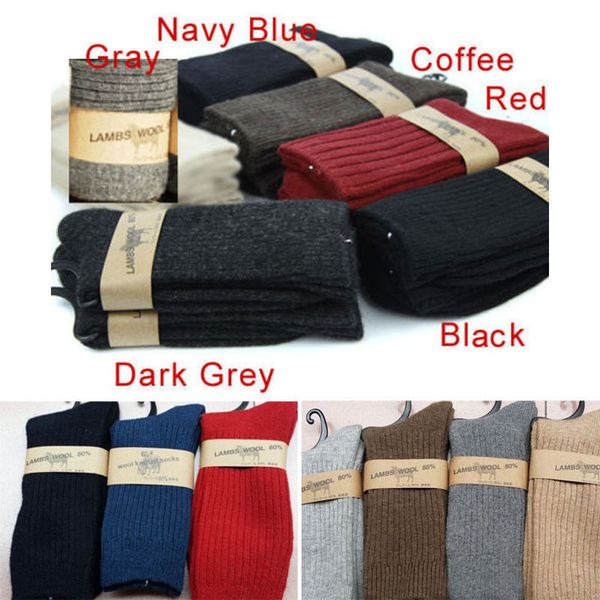

thickening thermal wool elite socks for men, Black