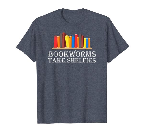 

bookworms take shelfies reading book lover tshirt, White;black