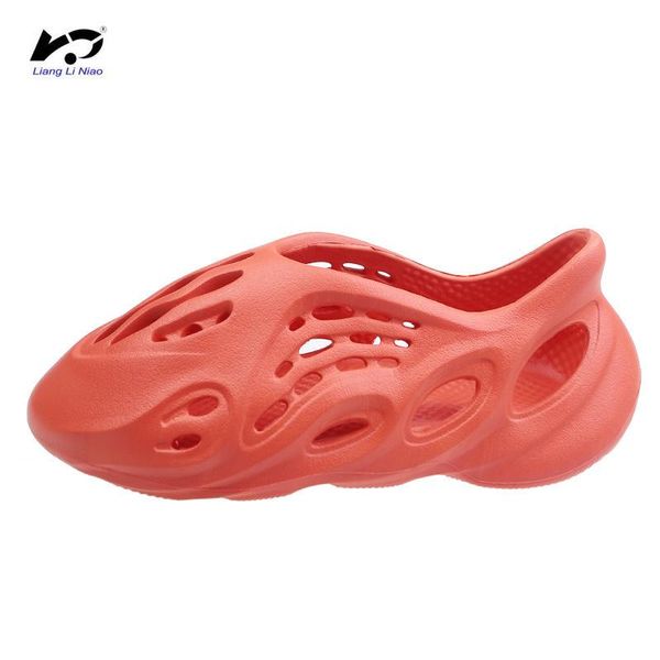 

2021 summer new women's baotou sandals porous shoes beach lightweight roman set feet women's shoes clear, Black