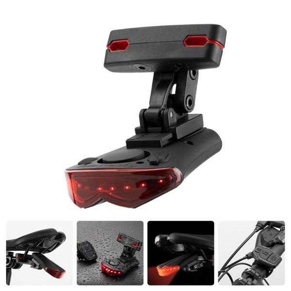 

bike lights 1pc rear lamp creative warning light rechargeable (black)