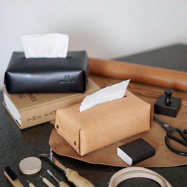 

tissue boxes & napkins storage leather box nordic container napkin toilet baby wipes case holder servilletero by50tb