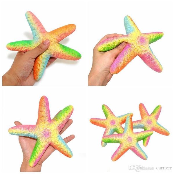

jumbo starfish squishy slow rising squeezing toys cartoon rainbow starfish toy cute soft kids toys party favor stress