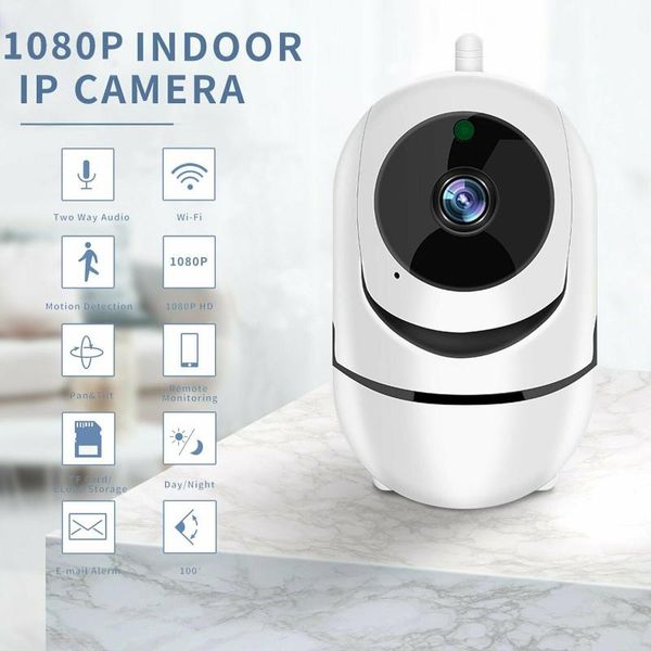 

white wifi camera hd 1080p cloud wireless ip camera intelligent auto tracking of human home security surveillance