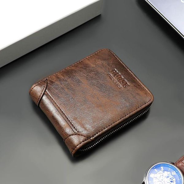 

wallets 2021 casual wallet men leather short purse small for multifunction card holder coin, Red;black