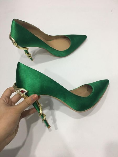

dress shoes emma king green pointed toe lady pumps pu leather shallow woman high-heeled slip-on wedding women party, Black