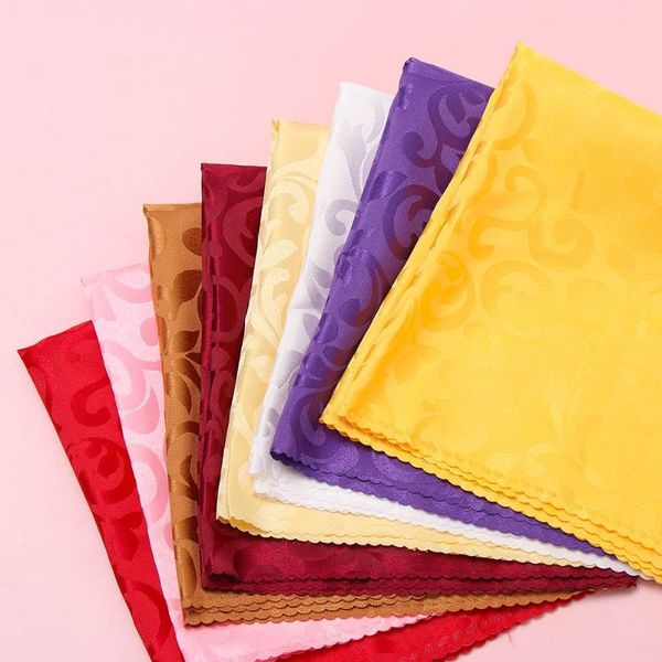 

table napkin 48cm birthday polyester party supplies wedding pocket handkerchief napkins cloth square satin fabric