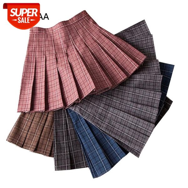 

Plaid High Waist Skirts Women's Slim Pleated A Line Skirt Sweet Girls Ladies Dance Skirts Summer Fashion Mini Women Plaid Skirt #2p6j, Black