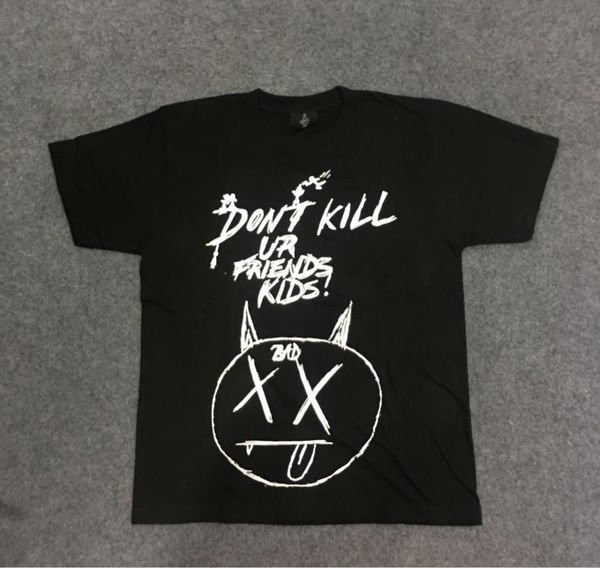 

2021 new 19ss summer xxxtentacion t shirt don't kill scrawl hip hop rapper jahseh dwayne onfroy revenge tshirt men cotton vmfr, White;black