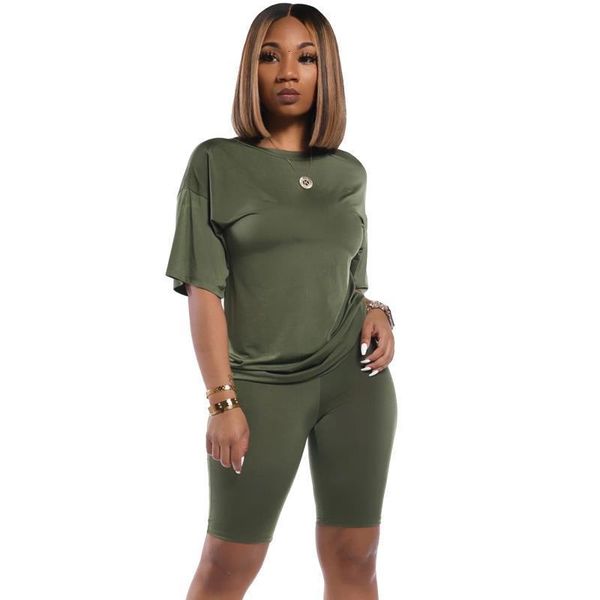 

plus size short two piece set tracksuit women and biker shorts set sweat suits casual 2 piece outfits summer matching sets, Gray