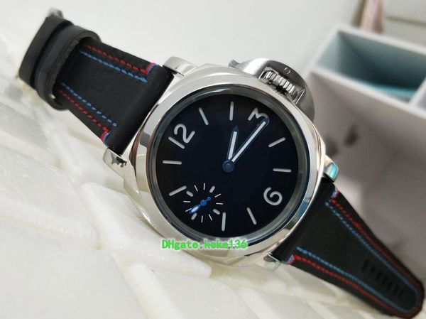 

excellent men watch 44mm 1950 series p727 p 00727 sapphire stainless steel alligator leather strap mechanical automatic mens watch watches, Slivery;brown