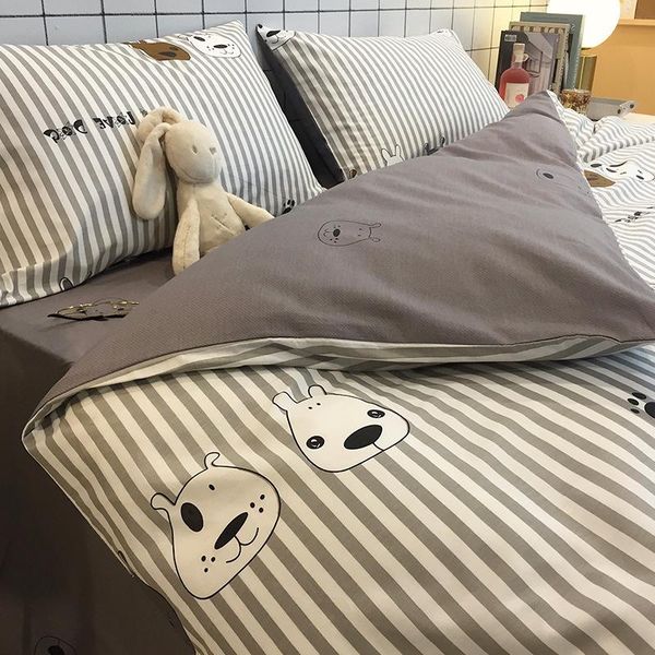 

bedding sets cotton 4-piece dormitory quilt cover for children duvet set