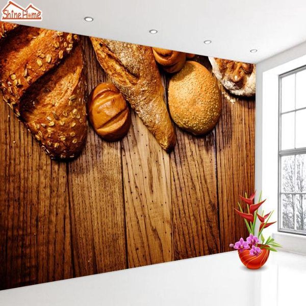 

shinehome-bake bakery bread wood 3d wallpaper for walls 3 d living room cafe background wallpapers mural roll wall paper11