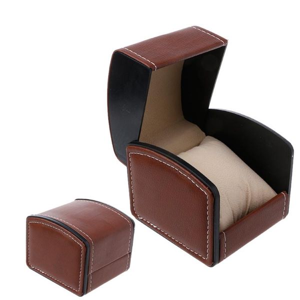 

watch boxes & cases luxury faux leather box with pillow package case bracelet stand holder n11_d, Black;blue