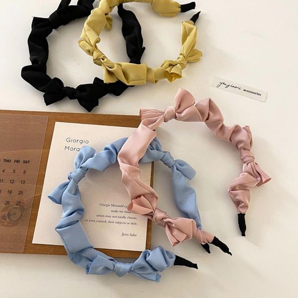 

hair accessories fashion women bow knot band satin headband glitter girl