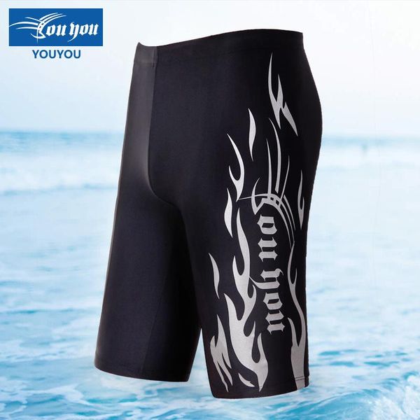 

men's swimwear long swimming trunks boxer fashion five points low waist spring plus size.
