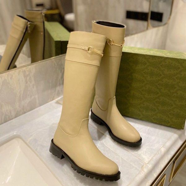 

luxury designer boots women winter sock boot guucci letter chain leather louiings shoes flat mid high heel sasda, Black