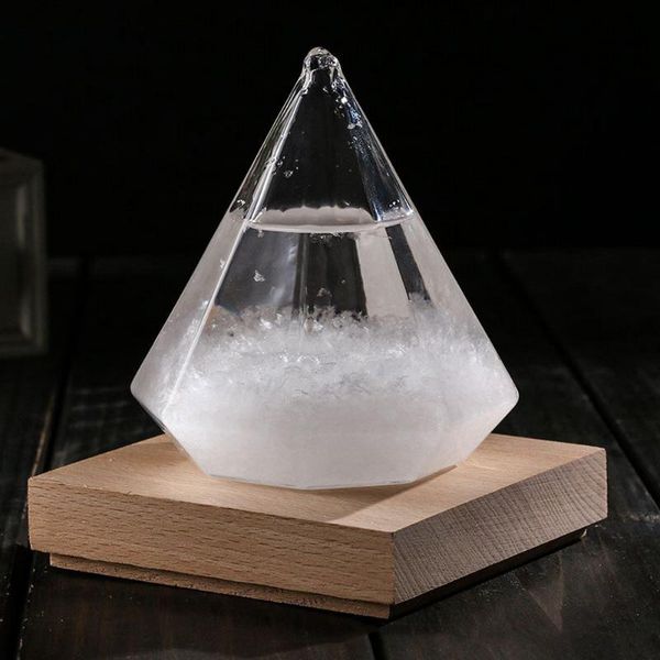 

decorative objects & figurines weather forecast bottle deskdiamond shape predictor transparent ball monitor barometer glass creative cra