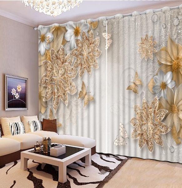 

curtain & drapes 3d custom size diamond flower bow curtains for living room blackout bathroom shower