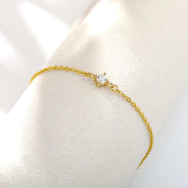 

link, chain rxsmll simple bracelet for women fashion small compact style friend exquisite gift zircon charming jewelry, Black