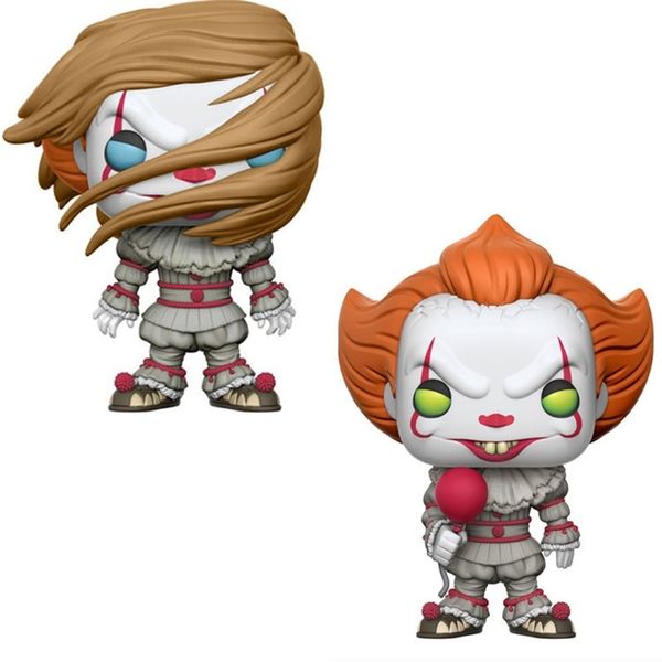 

funko pop clown reincarnation doll model it ornament toy penny wise long hair 474
