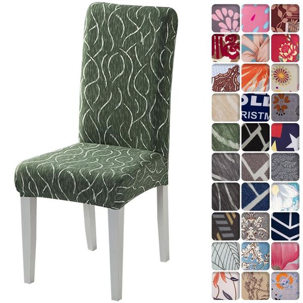 

junejour | 1/2/4/6pcs elastic soft dining chair cover seat protect slipcover washable decor anti-dirty slipcover protector