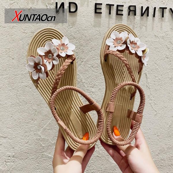 

sandals 2021 summer women ankle strap woman comfortable open toe wedges shoes female pink flower ladies beach soft, Black