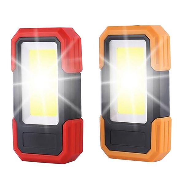

2 pcs led work light netic base clip battery cob bright handled work lamp for car repair camping emergency