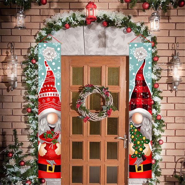 Outdoor natale gnomes portico segno insegne banner decorazioni d'attaccatura natale decorazione per vacanze per il cortile interno esterno KDJK2110