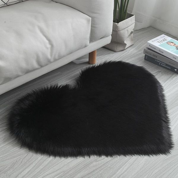 

cushion/decorative pillow solid heart shape carpet faux fur imitation wool rug floor area rugs artificial sheepskin shaggy carpets for livin
