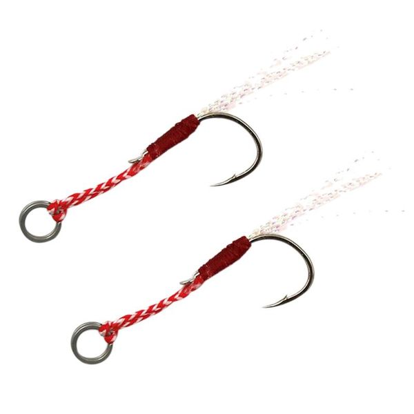 

fishing hooks 10 pcs stainless steel jigging spoon hook with feather and ring jig assist fishhook plate saltwater 5 mode
